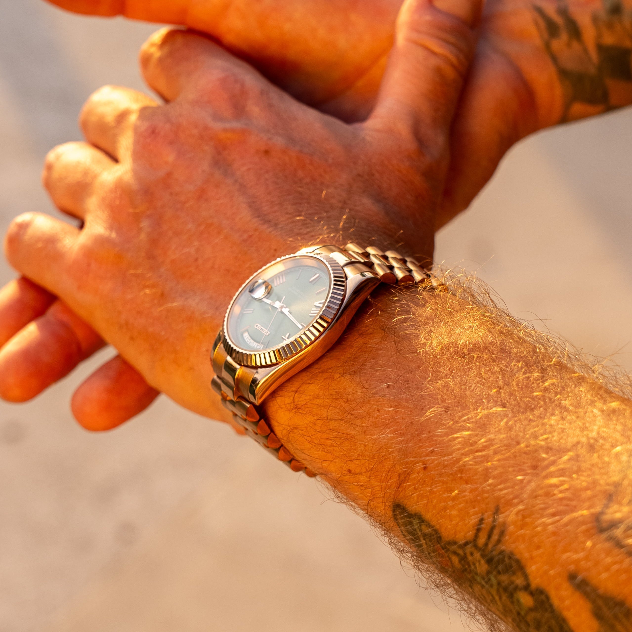 Seikodate Olivgrön︱Roséguld