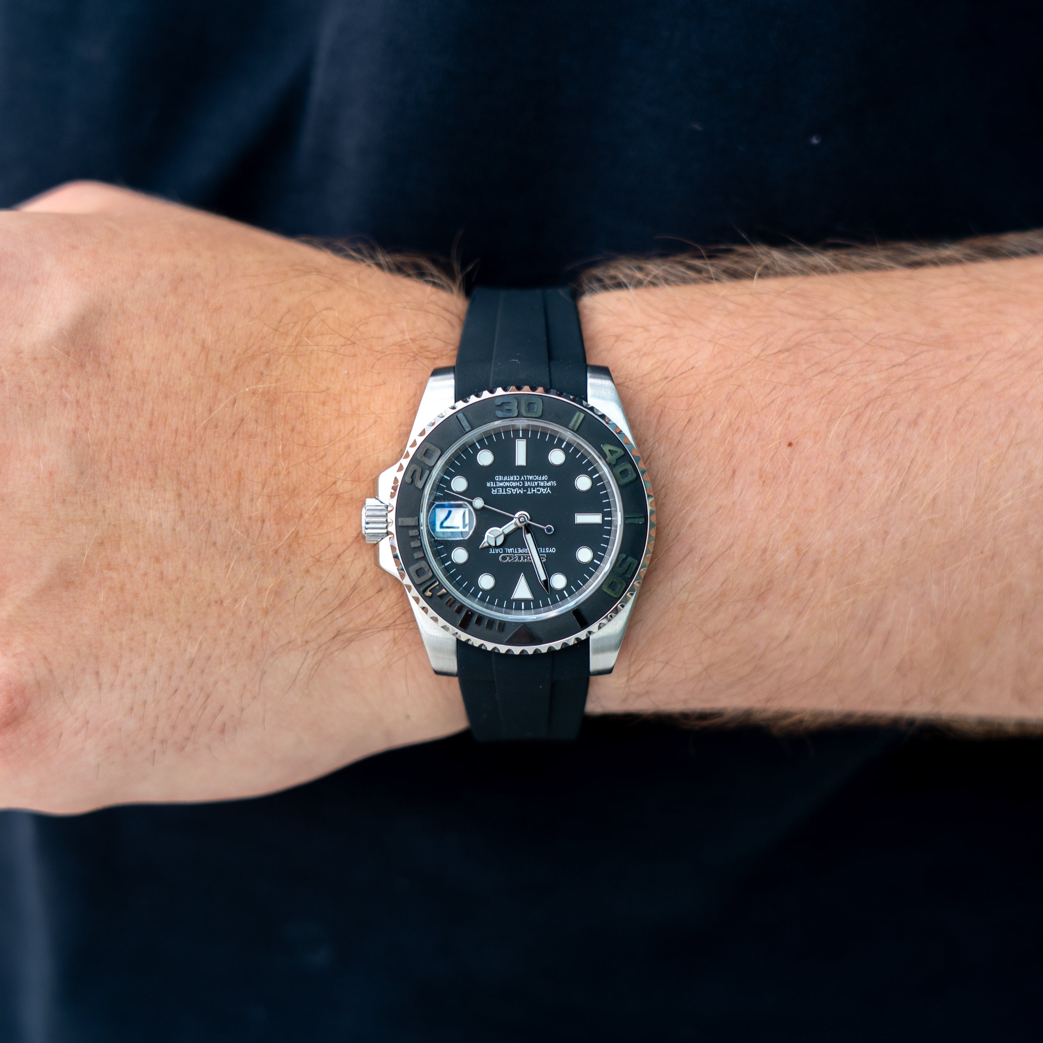 Seikomariner svart gummi