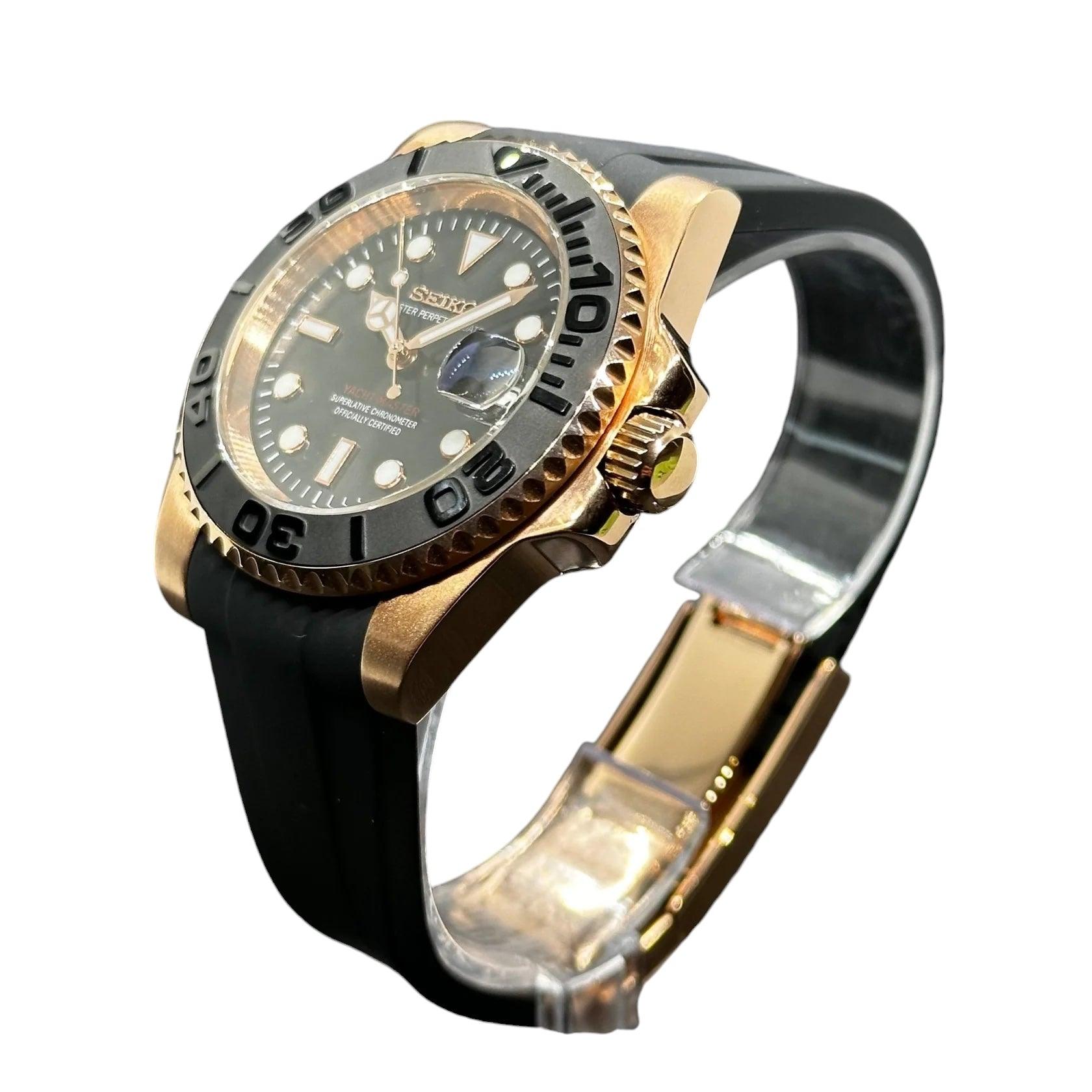 Seikomariner guld gummi