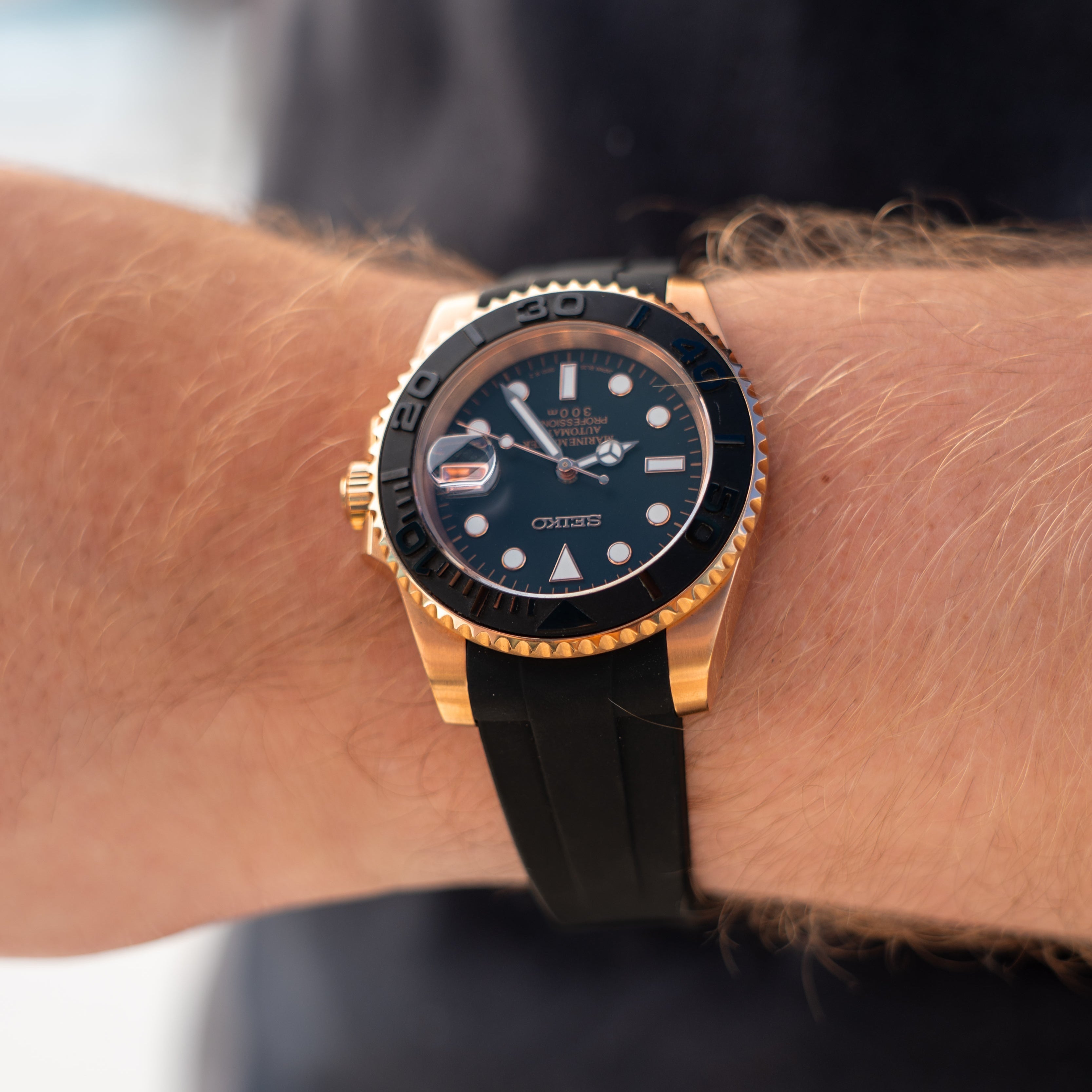 Seikomariner roséguldgummi 