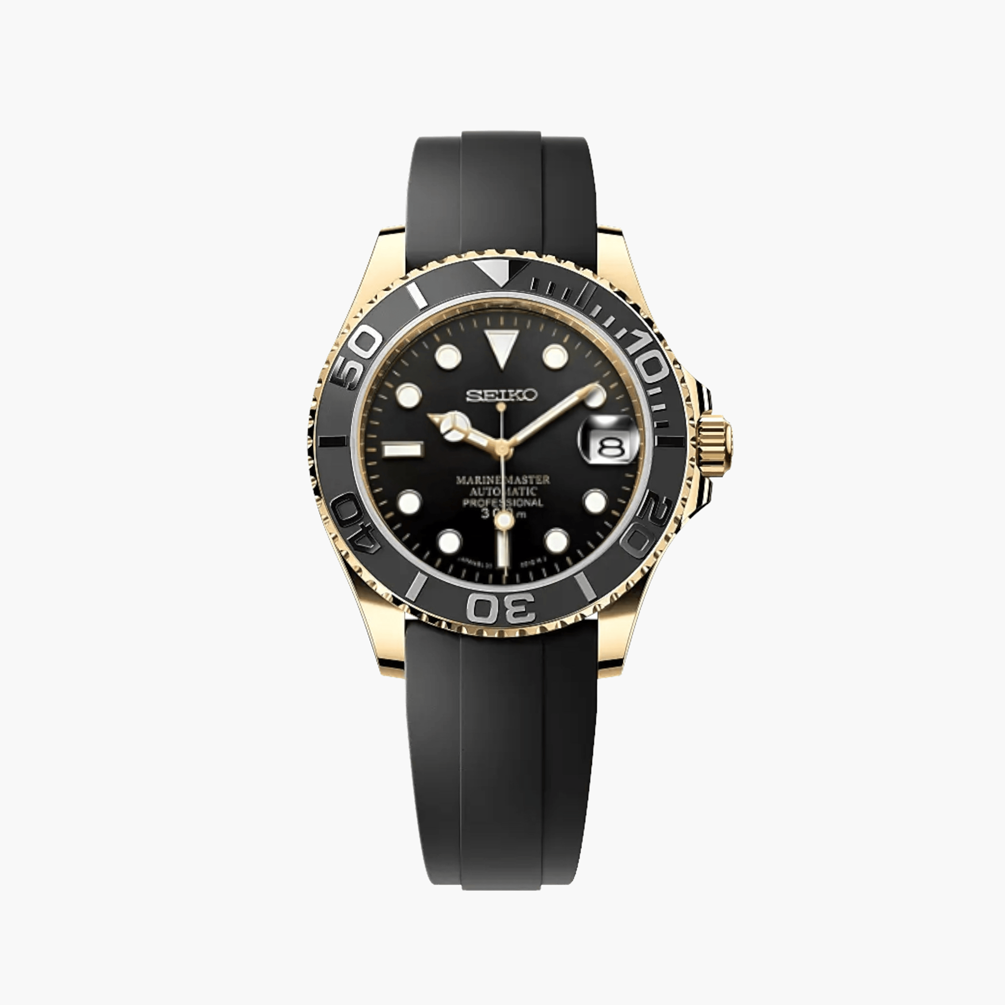 Seikomariner guld gummi 